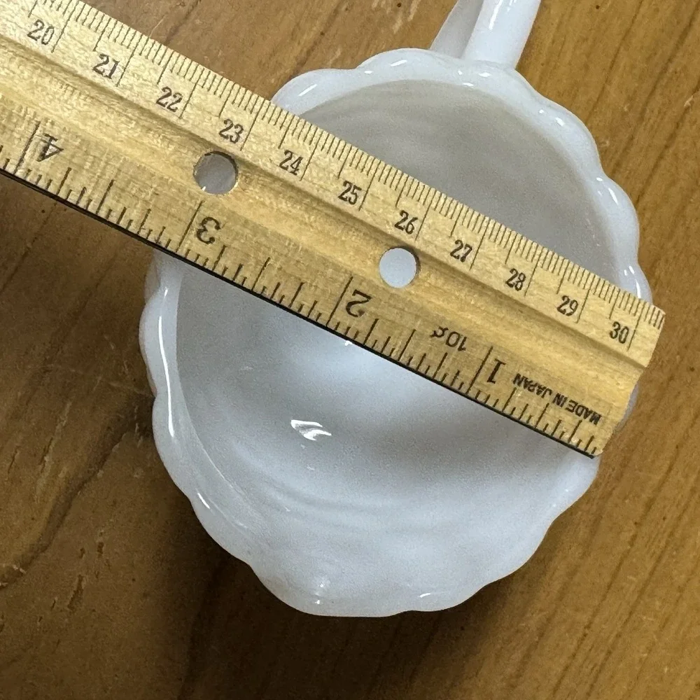 1950s Anchor Hocking Creamer White Milk Glass Bubble‎